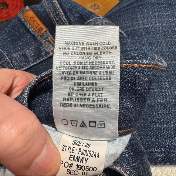 Women’s Joe’s Jeans Emmy Style Distressed Dark Blue Jeans Straight Leg - Picture 6 of 6